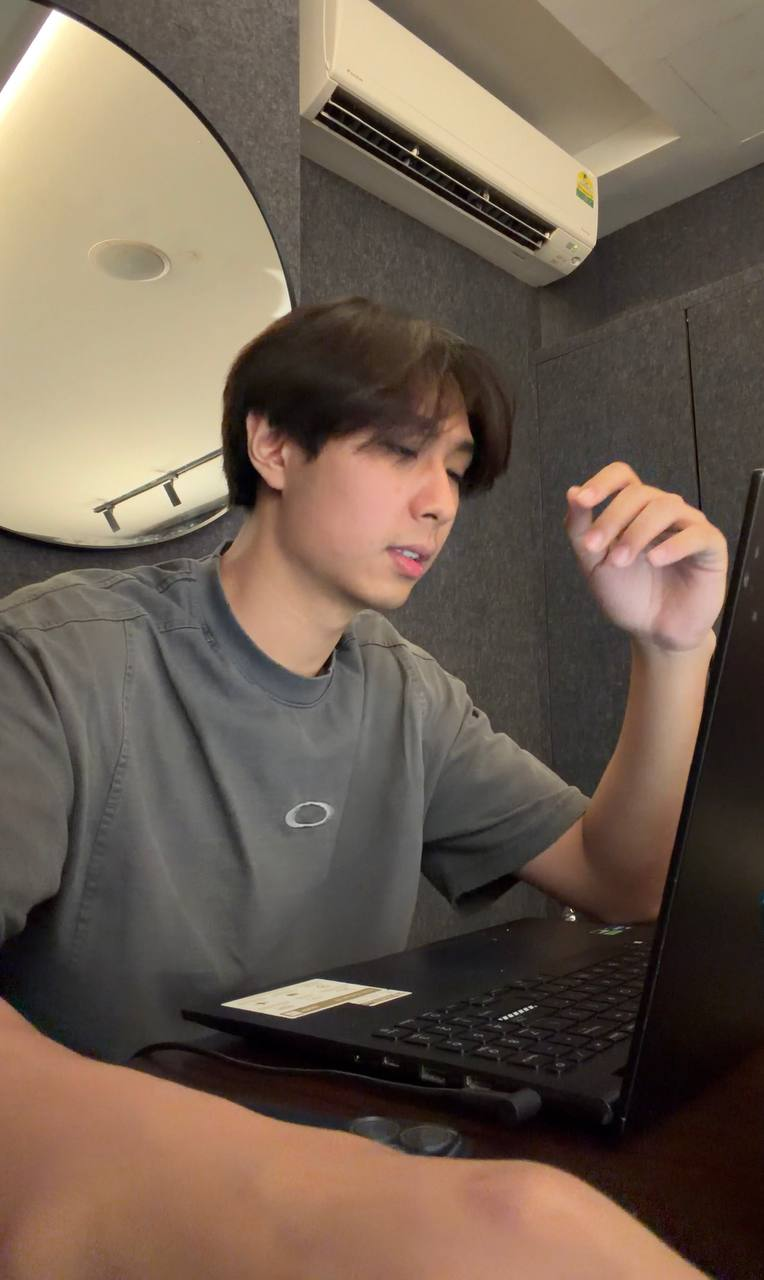 Editing and planning content on a laptop at the office